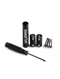 Kit de construcción de bobina de bricolaje 4 en 1, kit de herramientas de bobina Jig de acero inoxidable + caja de cristal de alambre de aluminio (negro)
