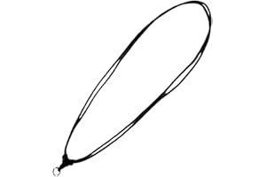 poppip 5 Pieces Handmade Craft Vintage Black Cord Rope Adjustable Necklaces With Metal Ring For Hanging Boho Pendants Balck Cord necklace For Men Women Size 18-30 Inches Thick 2 MM.