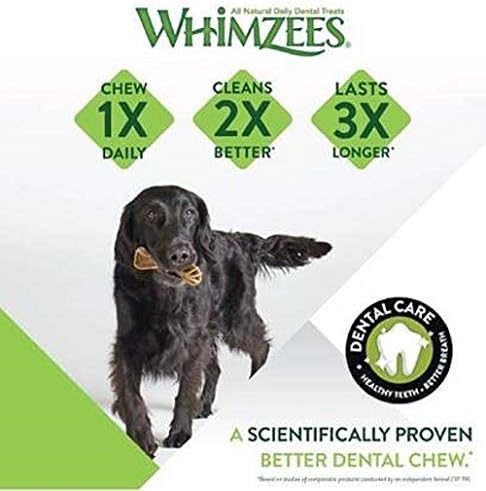 WHIMZEES by Wellness Alligator Natural Dental Chews for Dogs Long Lasting Treats, Grain-Free, Freshens Breath, Small Breed, 24 count - Image 4