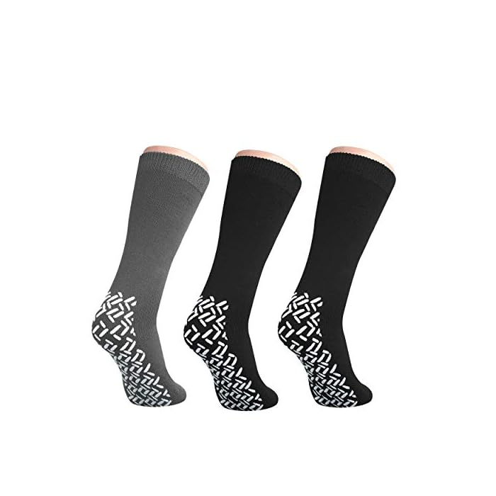 NOBLES HEALTH CARE PRODUCT SOLUTIONS Pack of 3 Pairs - XXXL Non-Skid Bariatric Extra Wide Slipper Socks for People With…