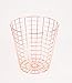 Wire Storage Basket and Waste Bin – Copper Plated Metal Bin with Two Handles for Office, Bedroom, Living Room, Closet and More - by Designstyles