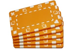MRC POKER 5 Pcs Orange Rectangular Poker Chips Plaques