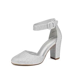 DREAM PAIRS Womens High Heel Closed Toe Chunky