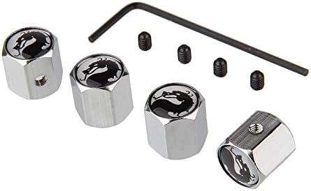 aXadeby 4PCS Tyre Tire Wheel Stem Air Valve Cap Anti-theft （War dragon）