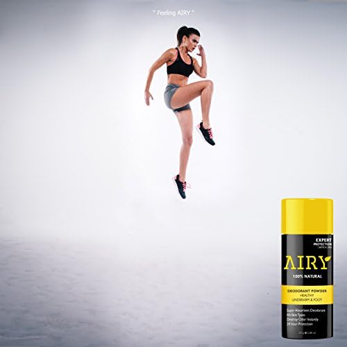 AIRY MOON LIGHT Natural Deodorizer Powder Body and Foot Odor Eliminator - Extra Strength Multi Purpose Powder