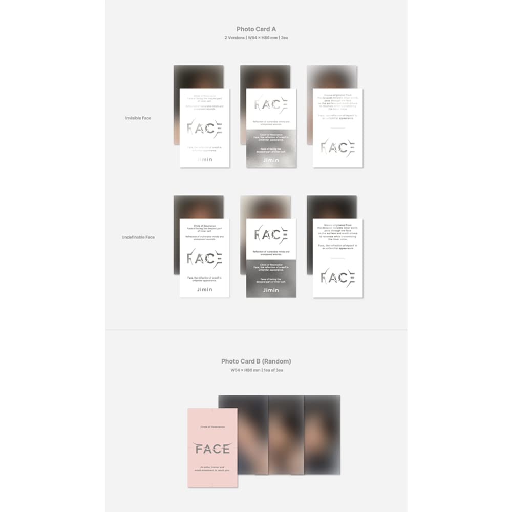 Jimin Solo Album FACE Photobook ver. (SET (Invisible Face + Undefinable Face))