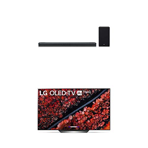 LG OLED77C9PUB Alexa Built-in C9 Series 77″ 4K Ultra HD Smart OLED TV with LG SL8YG 3.1.2 Channel High Res Audio Sound Bar w/Meridian Technology, Dolby Atmos