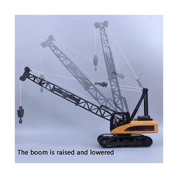 LKNJLL RC-Cars for Kinder, Fernbedienung Bagger Spielzeug Groß, Ingenieurwesen Fahrzeug Tower Crane Fernbedienung… – Bild 5