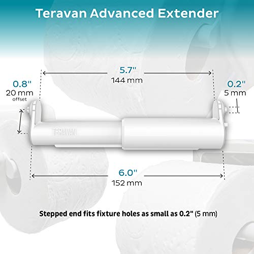 Teravan Advanced Extender for Extra Large Toilet Paper, Converts Holder