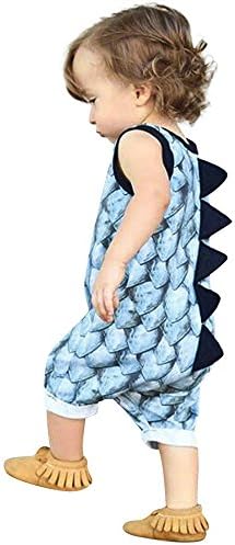 Zoiearl 男の子 交換無料 赤ちゃん恐竜ロンパース キッズ服 子供用ノースリーブ19春夏短袖 ベビーリーブソリッドカラーフリルローブ 花柄 柔らかいかわいいセーター 文化祭 夏涼しい 人気 おしゃれ 入学式 三五七 プレゼント運動会 安い