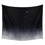 Messagee Moon Tapestry Wall Hanging Indian Wall Art Black and White