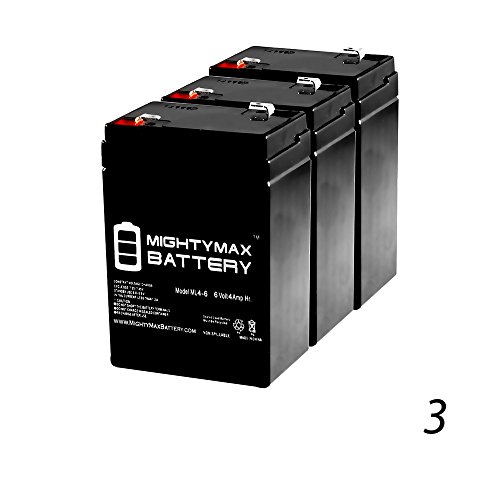 Exit Sign Battery 6V 4.5Ah backup - 3 Pack - Mighty Max Battery brand product