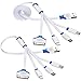 Vastar 2 Packs 4-in-1 USB Charging Cable Adapter, 3.3 Feet and 1 Feet Multiple Charging Cable Connector with Micro USB/Mini USB Ports for iPhone 6,5,4 and iPad 4,3,2,Air,Galaxy S4,S5,Nexus 5 and More