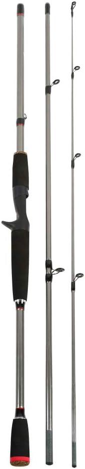 Leezo 1.8M 2.1M Spinning Fishing Rod Glass Fiber Power Hand Fishing Pole Detachable 3 Section Casting Rod Spinning Fishing Accessories, Portable Outdoor Fishing Rod
