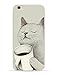 iPhone 6 Plus/6S Plus Case (5.5 inch),Blingy's Cats Style Series Printed Flexible Soft Slim Rubber TPU Case for iPhone 6 Plus/6S Plus (Coffee Cat)
