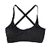 Pop Fashion Women Black Strappy Sports Bra Crisscross Top Light Support Best Activewear Sport Bras For Workout Sexy Bralette