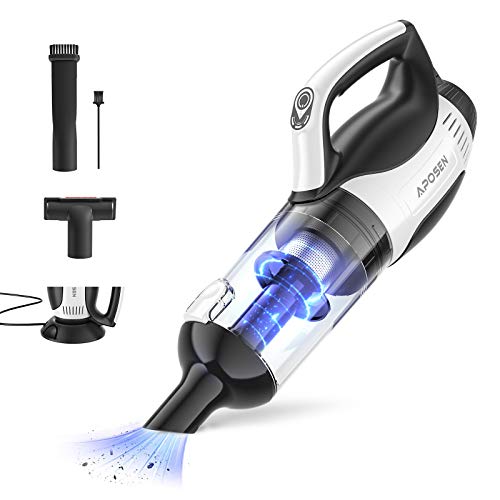 APOSEN Handheld Vacuum with Charging Dock, Cordless Hand Vacuum with