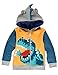 Little Boys Dinosaur Hooded Jacket, Cartoon Zipper Hoodies Sweatshirts Toddler 1-6 Years