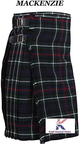 New Men's 5 Yard Traditional Tartan Kilts 13oz Highland Casual Kilt in 7 Different Tartans