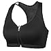 Victoria's Masquerade A-DD Front Zipper Closure Multi Way Support Pro Sports Bra (XX-Large, Black)