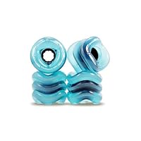 Shark Wheel California Roll Skateboard Wheels 60mm, 78a (Transparent Blue)