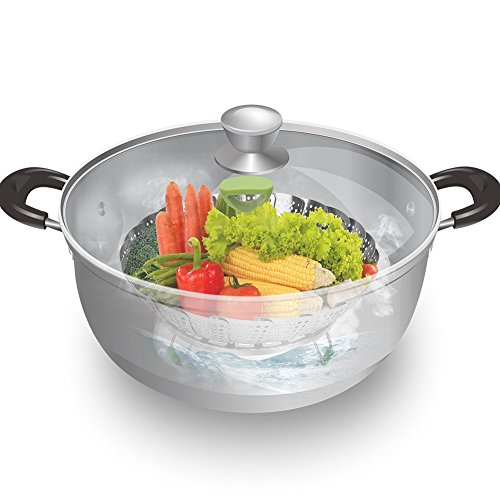Steamer Basket, Joinkitch Stainless steel Food Steamer Basket Vegetable steamer Adjustable ( 7’’ to 11’’) With Handle Fits Instant Pot Pressure Cooker For eggs, Vegetables, Seafood and baby’s food - Thumbnail 4