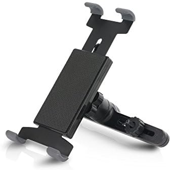 Universal Car Headrest Tablet Mount Holder with 360°Adjustable Rotation for iPad, iPad Air, iPad Mini, Samsung Galaxy, and other 7-12 inch tablets– Black