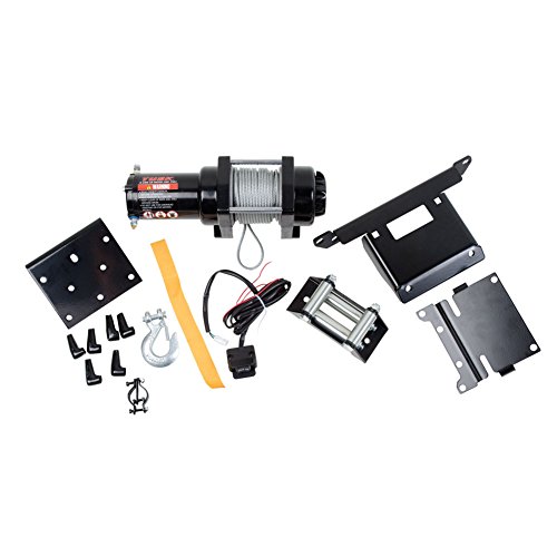 TUSK Winch with Wire Rope and Mount Plate 2500 lb. Fits Polaris
