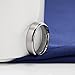 TIGRADE Titanium Rings 4MM 6MM 8MM 10MM Wedding Band in Comfort Fit Matte for Men Women, Silver, 6MM, Size 12