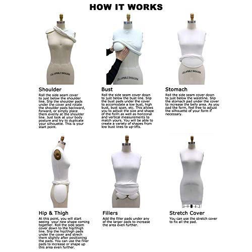 Adult Female Dress Form Mannequin Padding System for Professional Dress