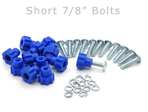 Fasten Tight Pet Carrier Fasteners - Blue 16 Pack (Short 7/8