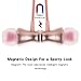 Earbuds, Aothing Wired In Ear Headphones Magnetic Headset Inline Remote Control Volume Crisp Clear True Sound with Mic 3.5mm Audio Jack Earphones (Pink)