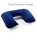 2 Pack Inflatable Travel Neck Cushion Pillow Supports Head & Neck (Black) By DINY Home & Style