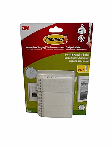 Command Picture & Frame Hanging Strips, Large (24 Pair)