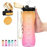 AIDEAMART 24 OZ Motivational Kids Water Bottle With