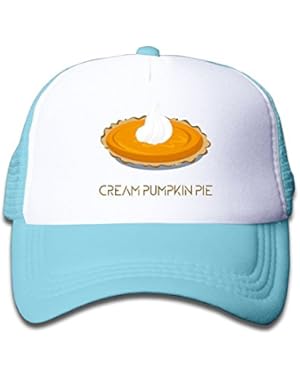 Cream Pumpkin Pie Baby Boys AdjustableTrucker Visor Cap Cute Hat