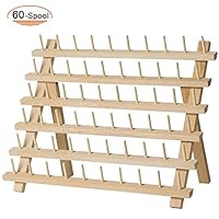 SAND MINE Wooden Thread Rack Sewing and Embroidery Thread Holder (60 Spool)