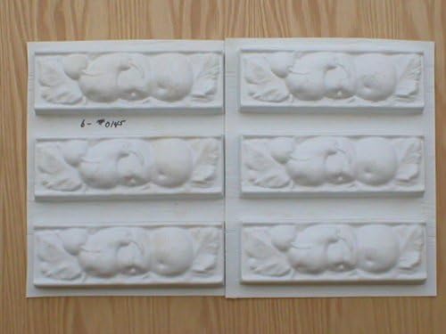 Set of six 2.5x8 Fruit Runner, Wall Tile Trim Molds #0145-6