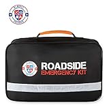 Always Prepared Premium 125 Piece Roadside Emergency Assistance Kit with Jumper Cables - All-in-One Auto, Visibility, Safety, and First Aid Essentials