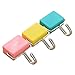 totalElement All-Purpose Strong Magnetic Hooks, Pastel Pink, Yellow, Blue, 3-Pack