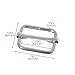 20 Pieces 3/4 Inch Silver Metal Slides Tri-Glides Buckles Strap Webbing Slider Buckles