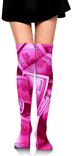 USA Money Dollars Women's Over Knee High Stockings 60 Cm Long Tube Socks Sport Socks For Women Girls