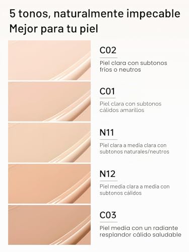 CATKIN Cushion Makeup Foundation, Lightweight and Durable Formula, Anti-Aging, Natural Effect, 7 in 1 Herbal Extracts, Transparent Satin Finish, Refills Included, 13g*2