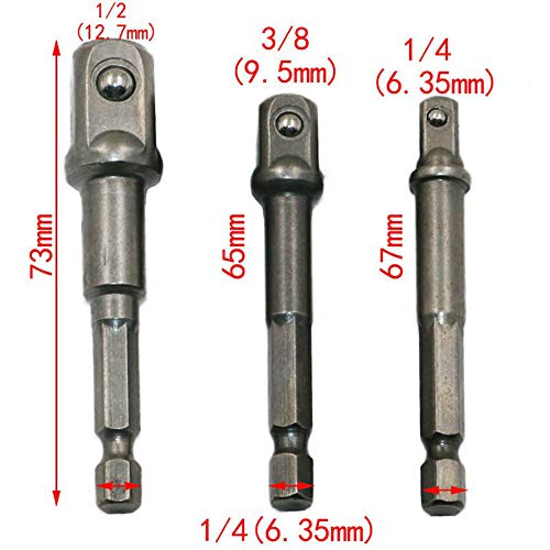 Gmgod❤️❤️Hex Shank Drive Power Drill Bit Wrench Sleeve Extension Socket Driver Adapter Gold