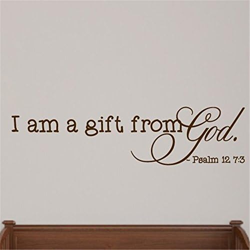 I Am a Gift from God Wall Decal Wall Stickers Art Decor Vinyl Peel and Stick Mural Removable Wall Sticker Decals for Room Home