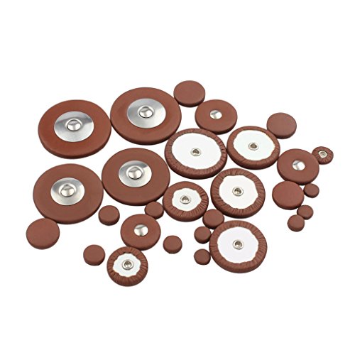 Yuuups 28pcs/set Leather Pads Replacement For Soprano Saxophone Parts Accessories - Thumbnail 4