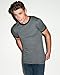 Bella Canvas C3055 Mens Jersey Short Sleeve Ringer Tee44 Deep Heather & BlackL