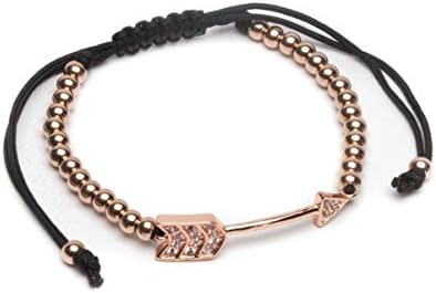 ZENGER Jewelry Arrow Macrame Bracelet (Rose gold)