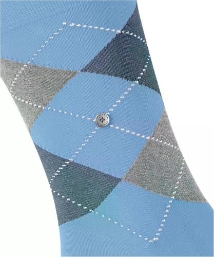 Burlington man king socks organic sustainable breathable cotton thin reinforced flat seam soft toe no pressure argyle pattern 1 pair