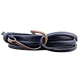 Leather Hook Bracelet for Men and Women - Durable PU Leather Bangle - Unisex Fashion Jewelry